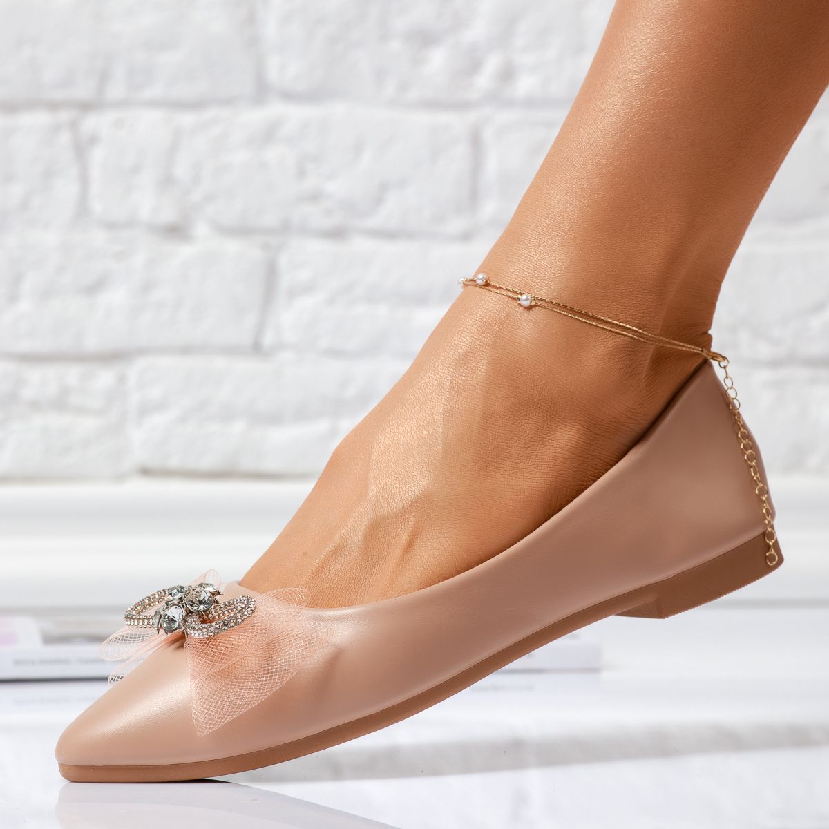 Обувки за балеринки Iris Бежово #14001