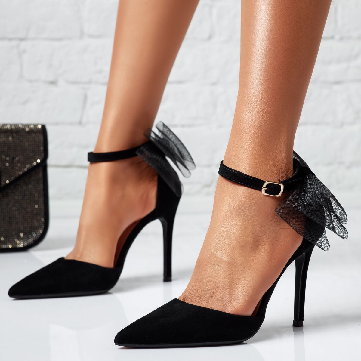 Дамски обувки с ток Taylor черен #14096