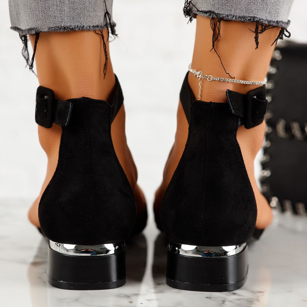Дамски сандали на ток Irina Черен #14518