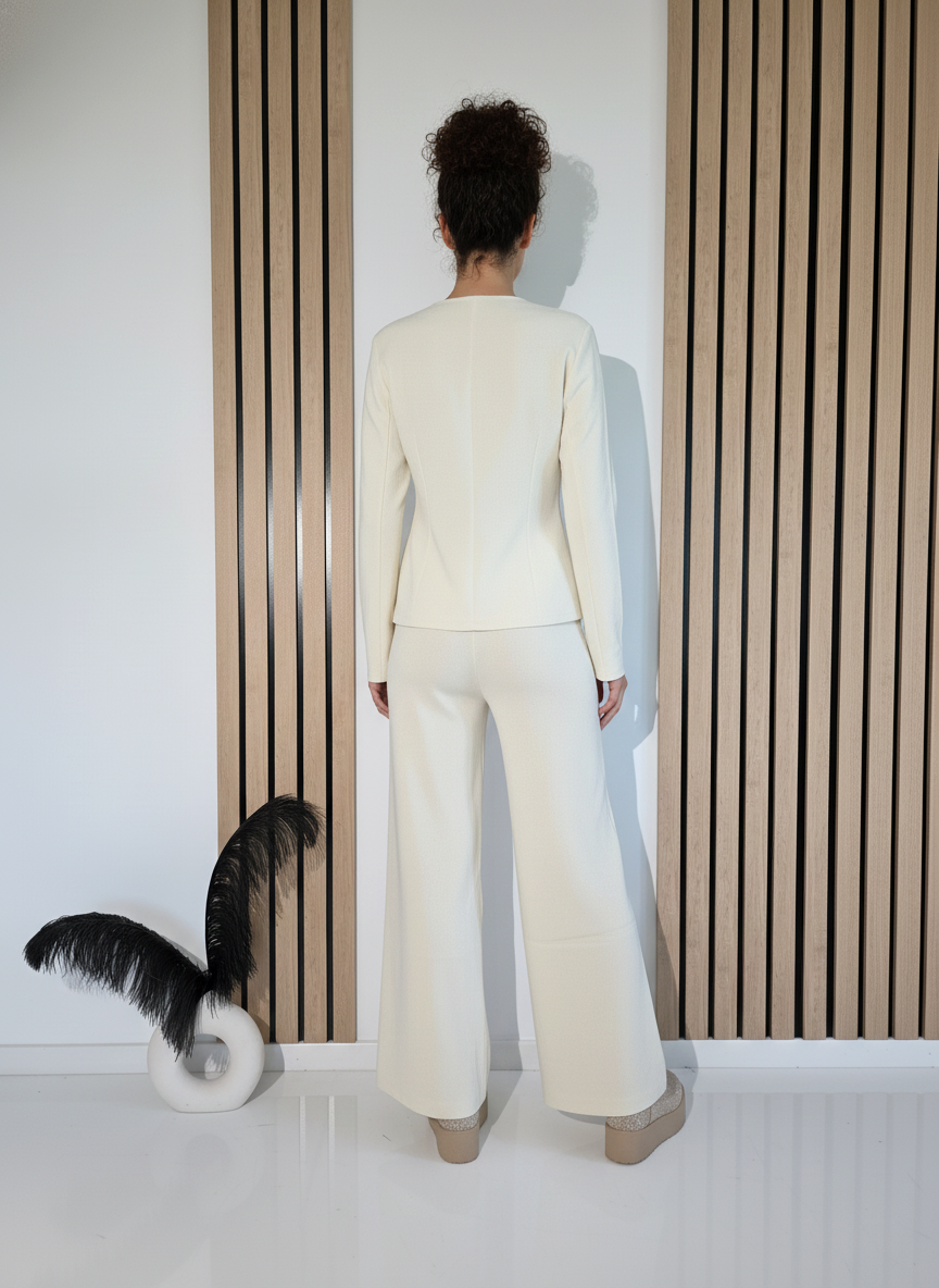 Дамски Комплект бежов Cate 2 части трико #A1247