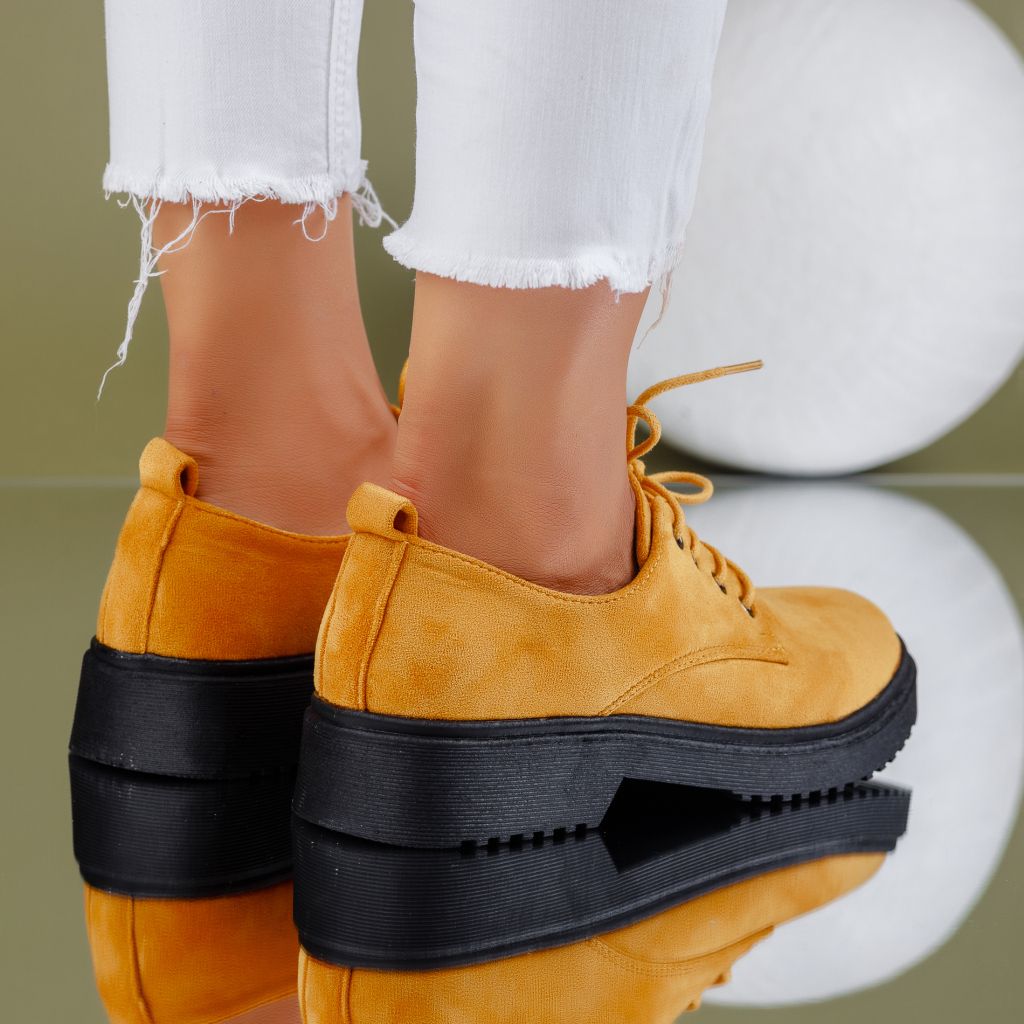 дамски ежедневни обувки Aida жълто #7141M