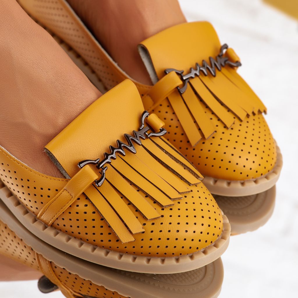 Ежедневни дамски обувки Sandra жълт # 9880