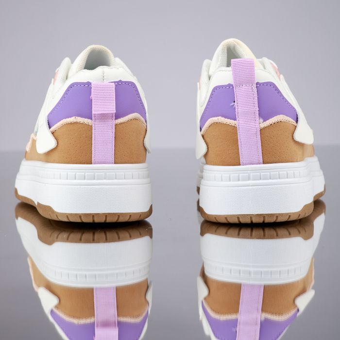 Дамски спортни обувки Noelle Бяло/Каки #13569