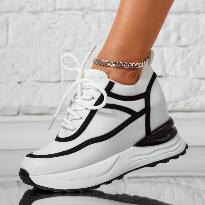 Дамски спортни обувки с платформа Dimitra Бяло #14605