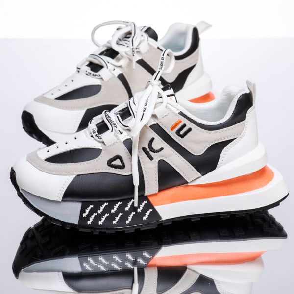 Дамски спортни обувки Jason черен/портокал #13413