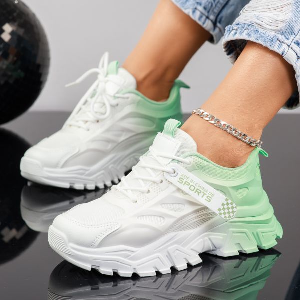 Дамски спортни обувки Tana Зелено #13617