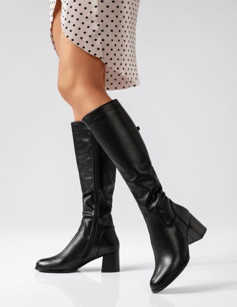 Дамски Чизми Къси Carla Черни #17365