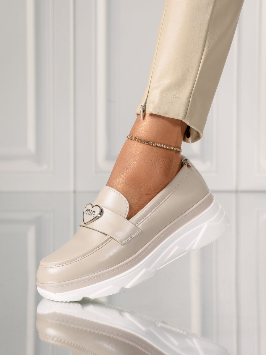 Всекидневни дамски обувки сиви от еко кожа Ophelia #18262