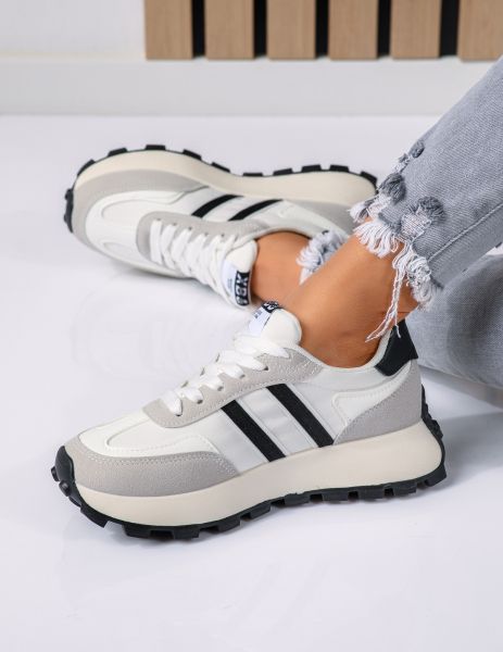 Дамски маратонки черни от еко кожа Bia #18666