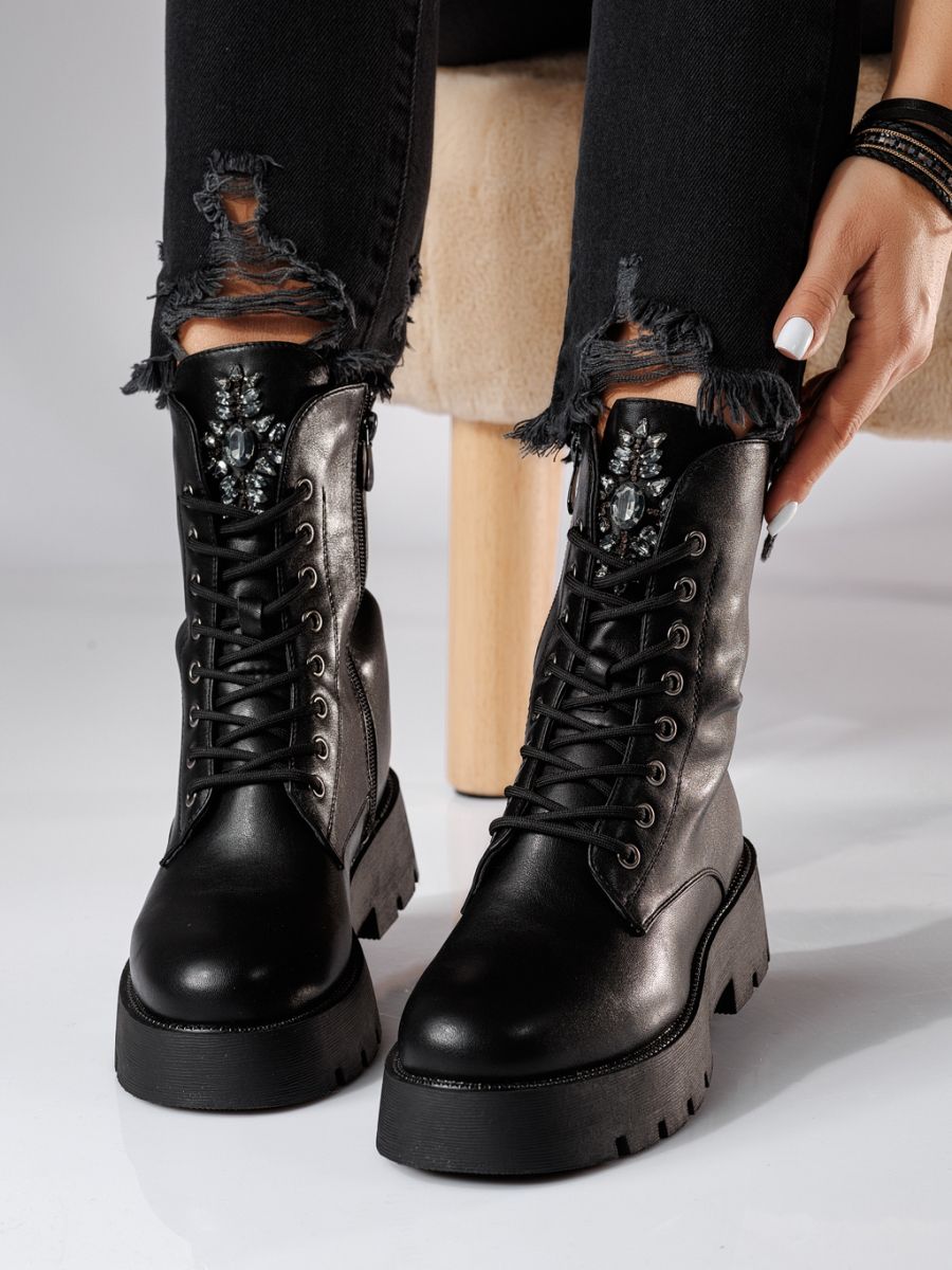 Дамски боти черни от еко кожа Calliope #20169