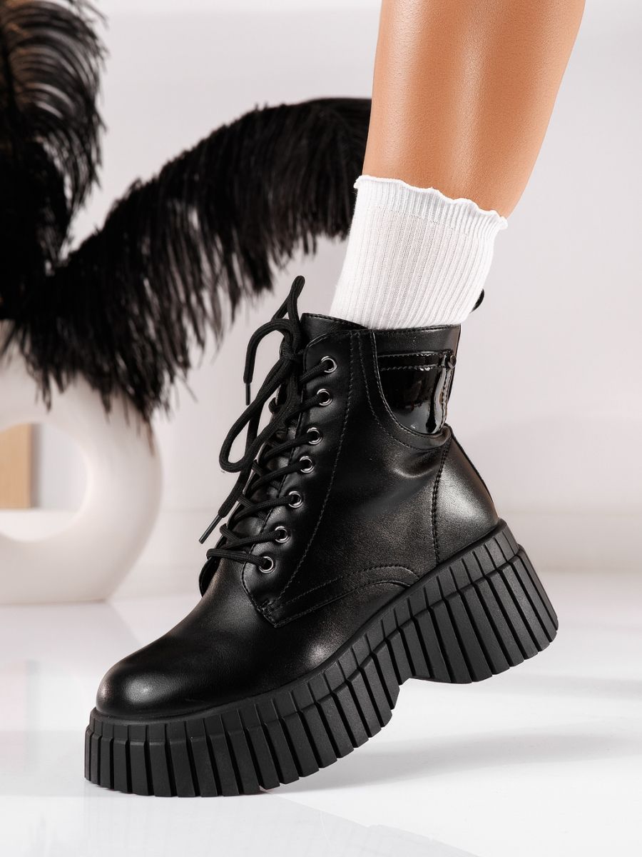 Дамски боти черни от еко кожа Ronnie #20548