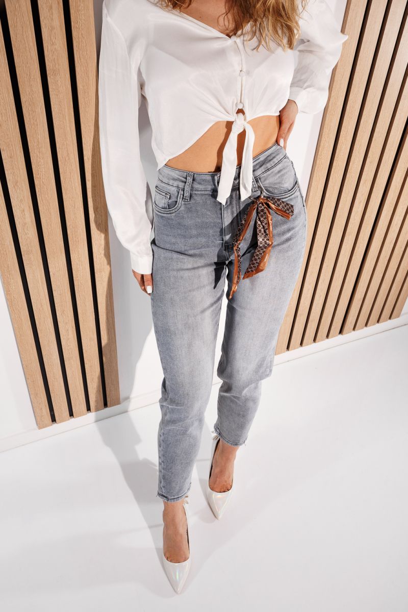 Дамски BaggyFit Дънки Talia сиви #A936