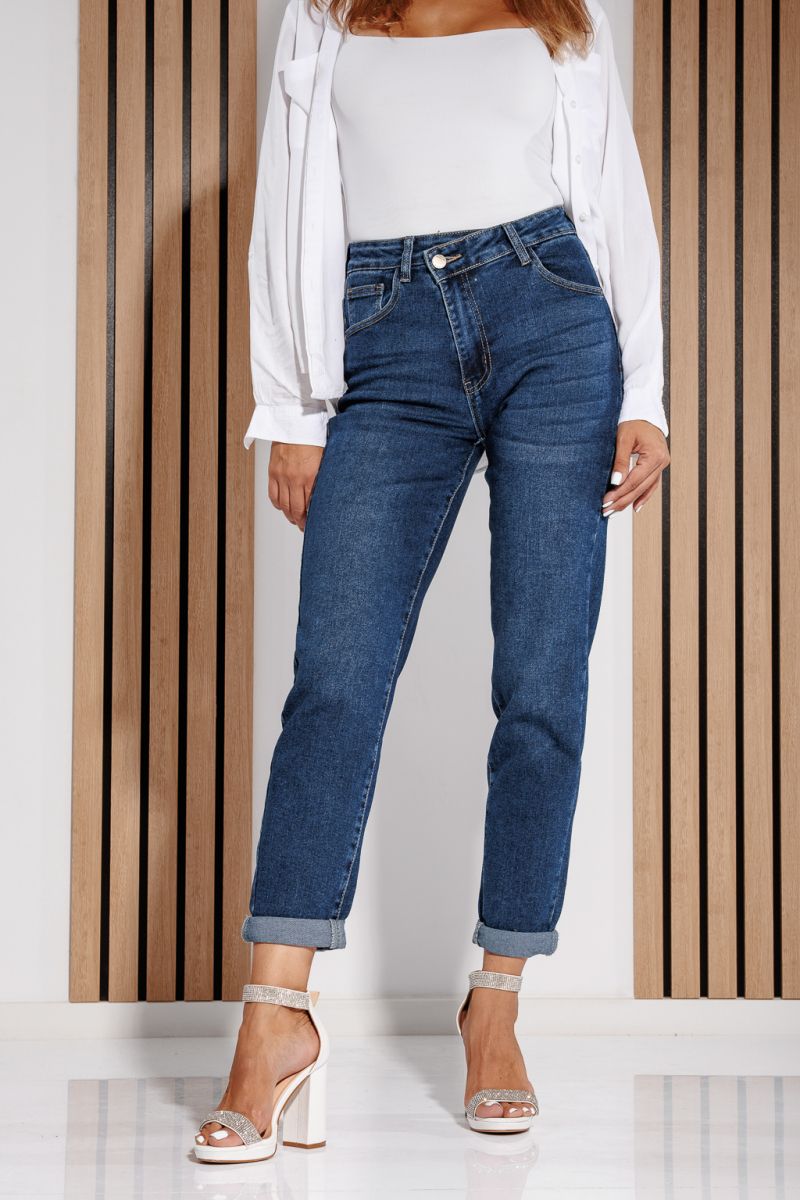 Дамски дънки baggy fit Naomi Blue #A1188