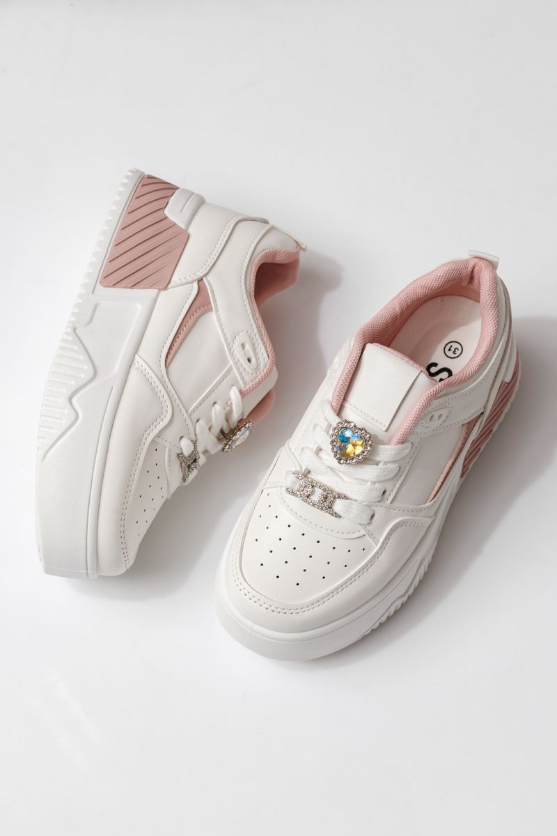 Детски маратонки розови от еко кожа Ariana #24015