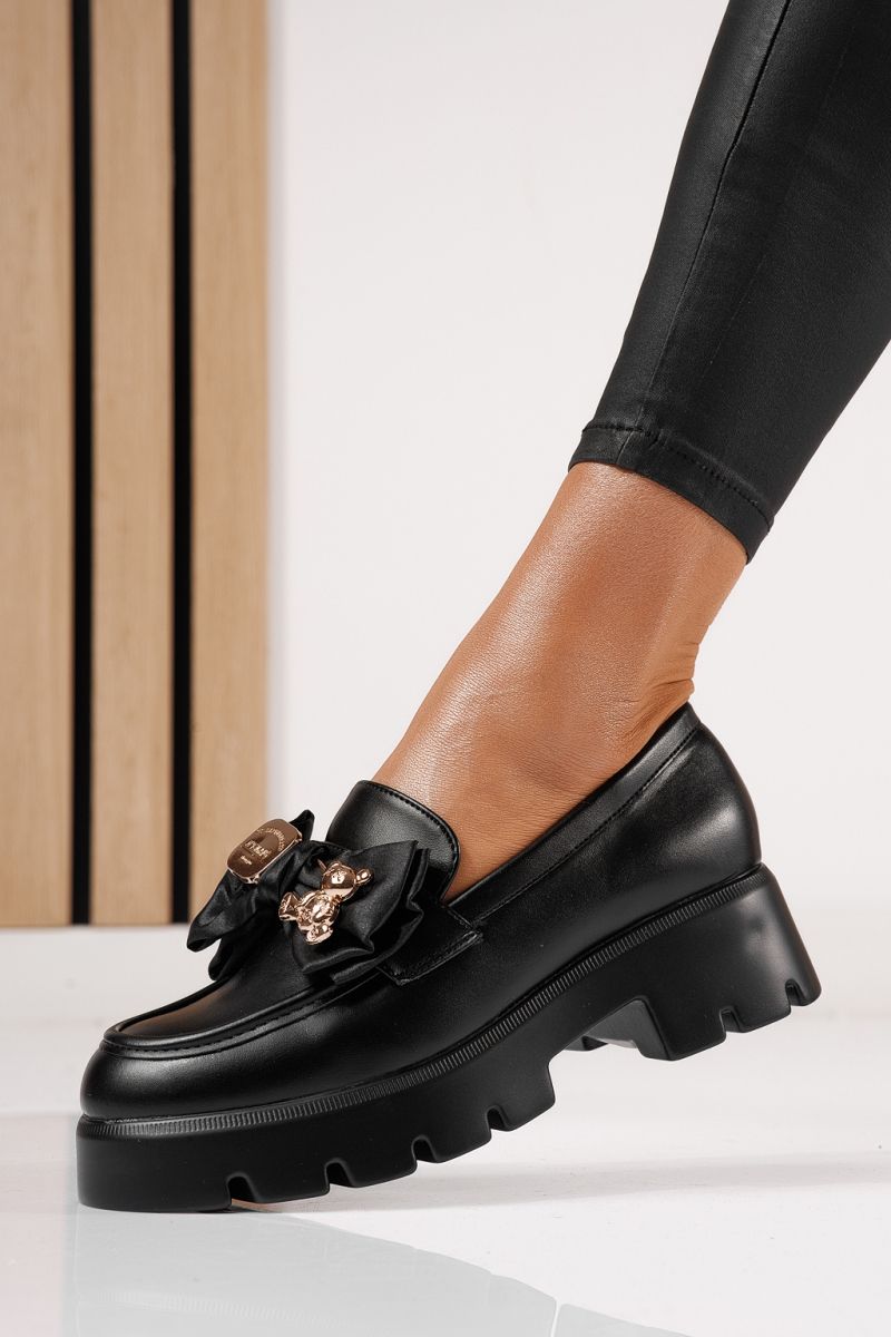 Дамски черни ежедневни обувки от екокожа Наталия #24405