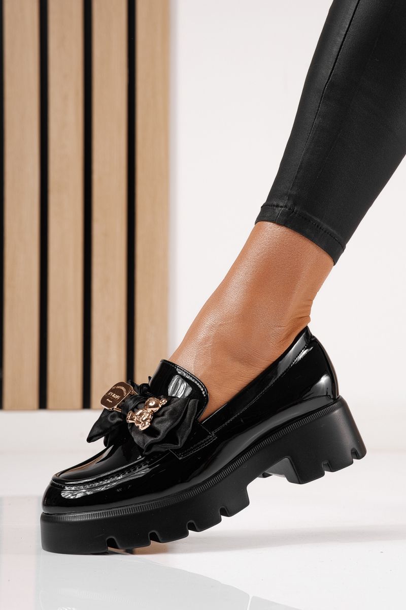 Дамски черни ежедневни обувки от екокожа Наталия #24406