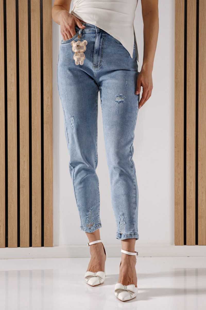 Дънки Baggy Fit Дамски Allana сини #A1366