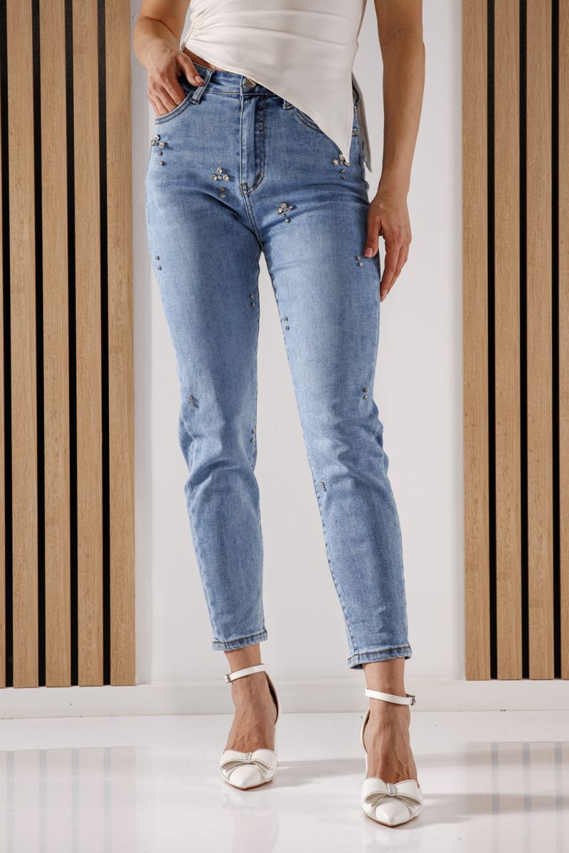 Дънки Baggy Fit Дамски Azaleea сини #A1357