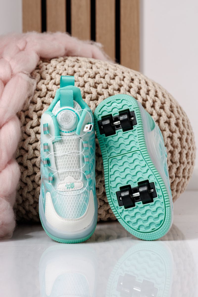 Зелени текстилни ролер маратонки Helys #24393