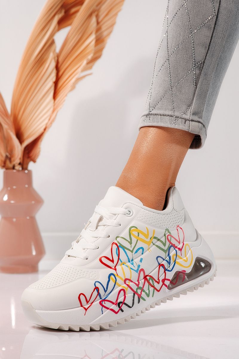 Дамски маратонки бели от еко кожа Audrey #24552