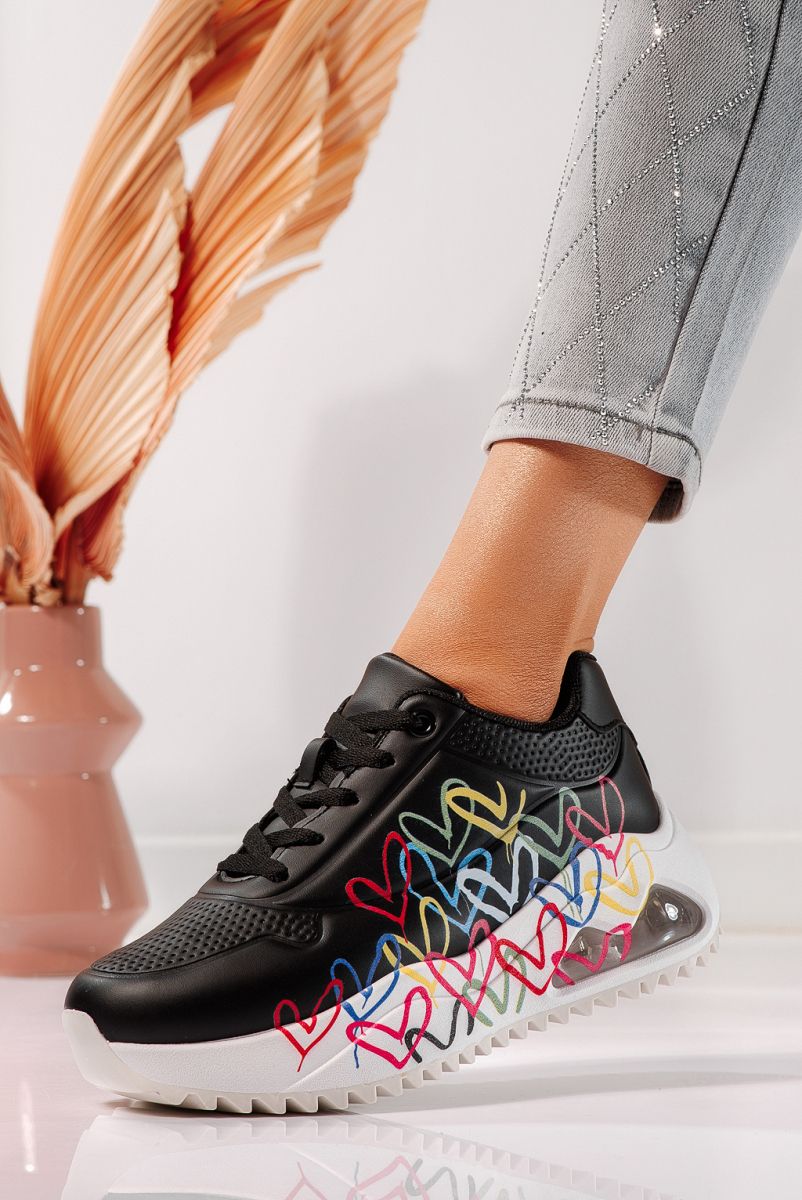 Дамски маратонки черни от еко кожа Audrey #24553