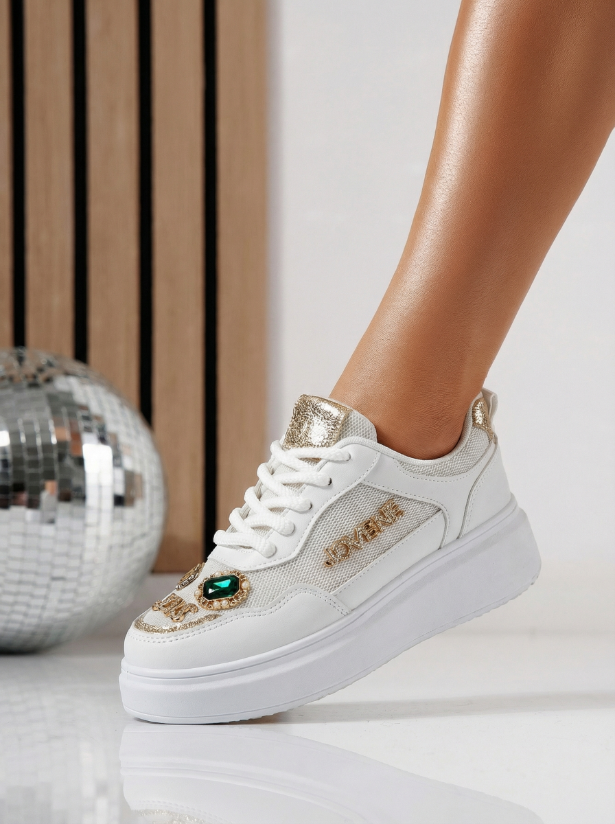 Дамски бели маратонки от екокожа Margot #24519