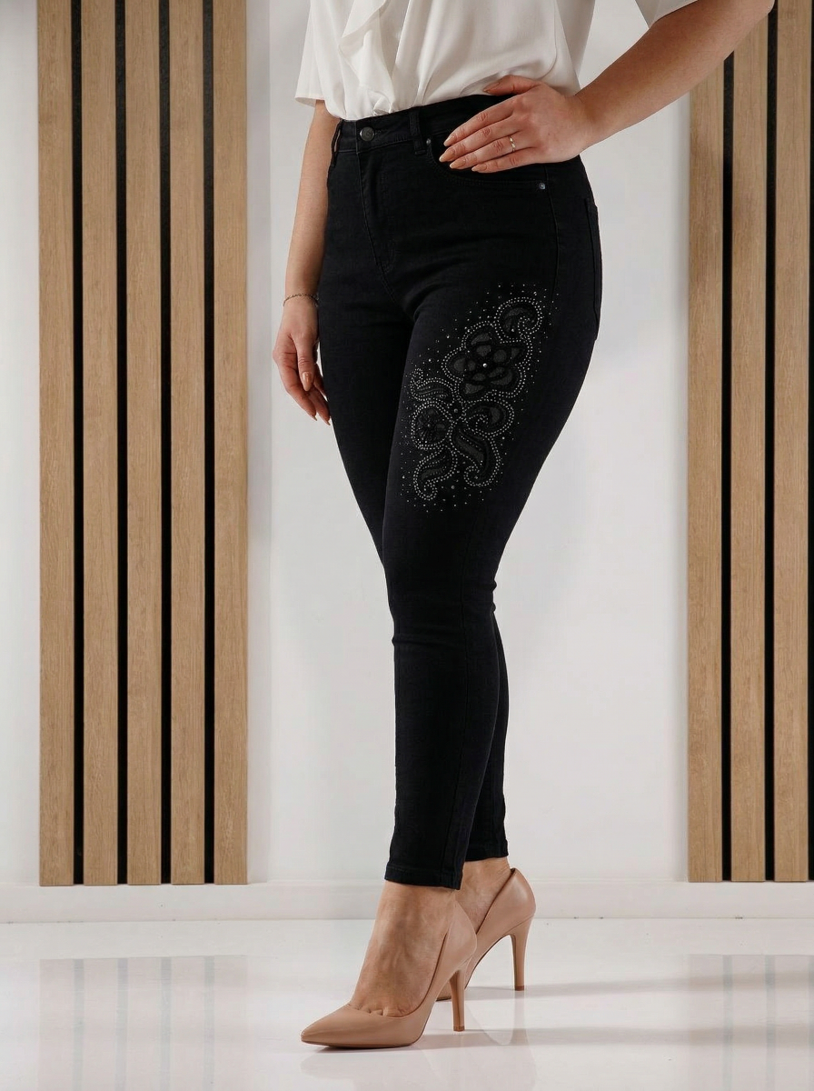 Дънки дамски MomFit Helena черни #A1393