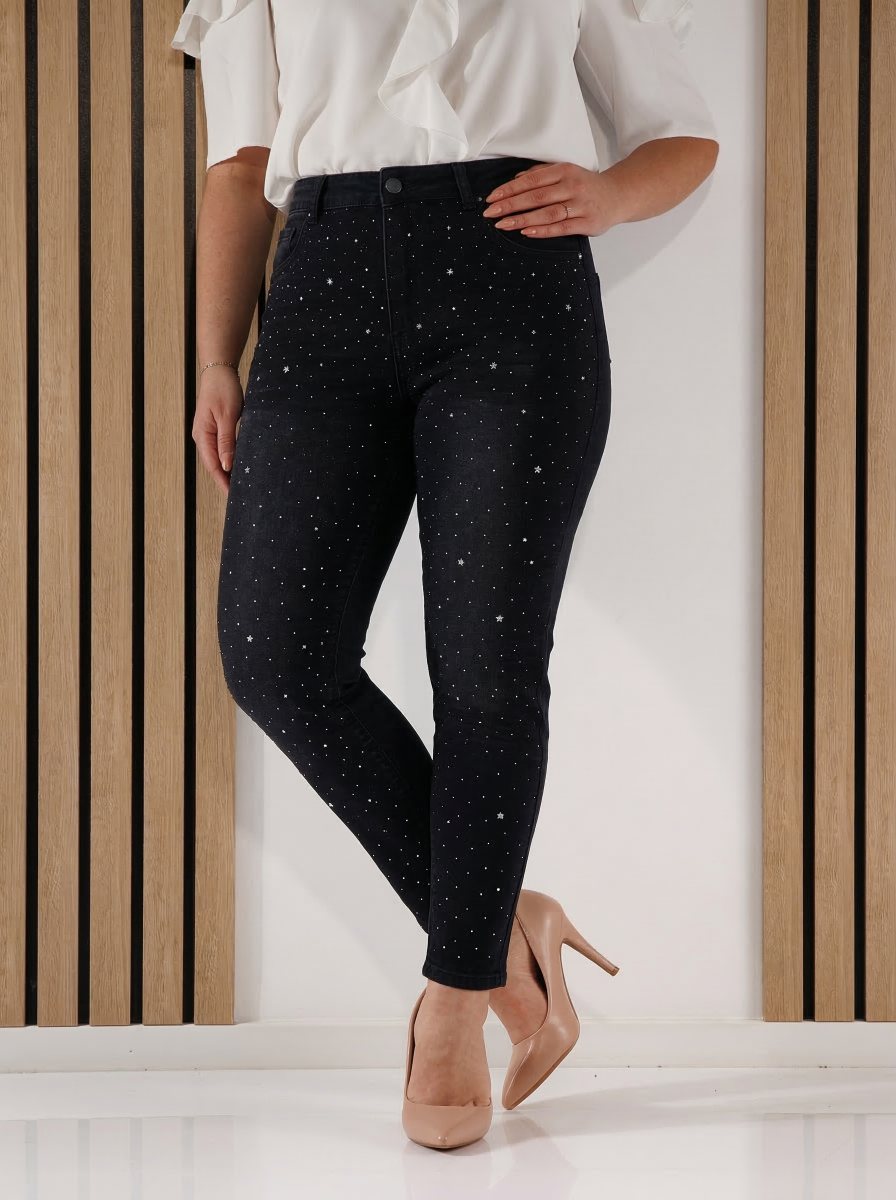 Дамски Дънки Baggy Fit Valeria черни #A1397