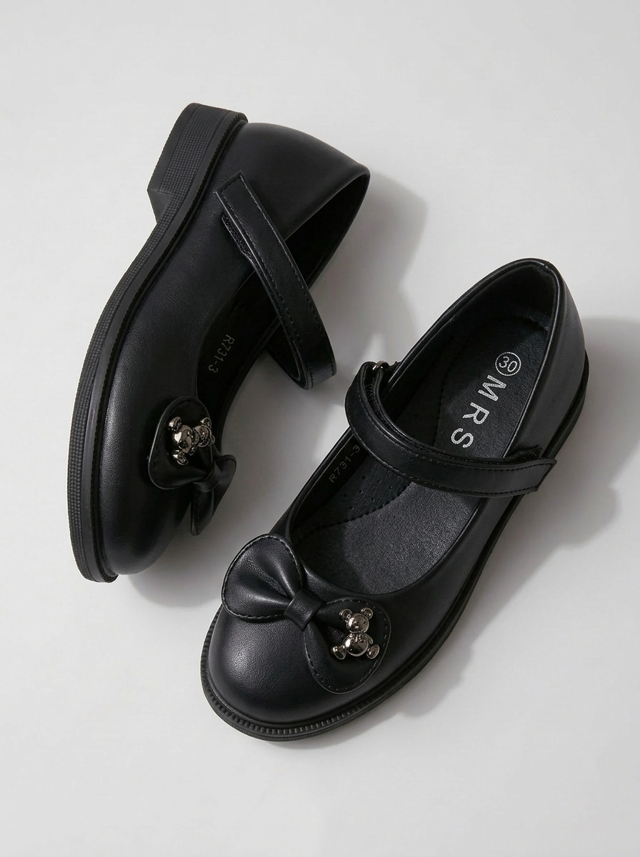 Обувки за момичета черни от еко кожа Lorete2 #24626