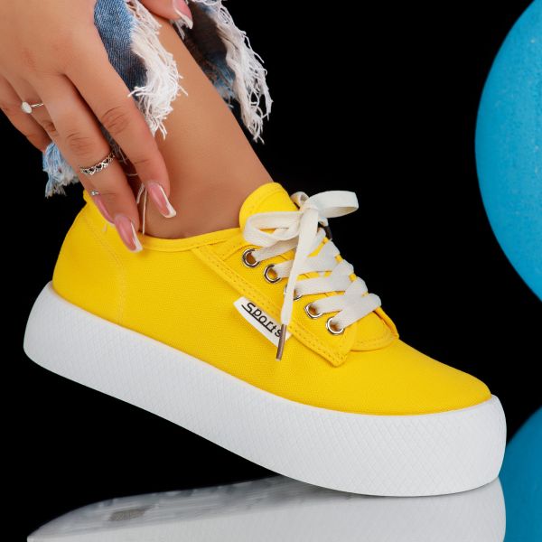 Дамски спортни обувки Gloria Жълто #6846M