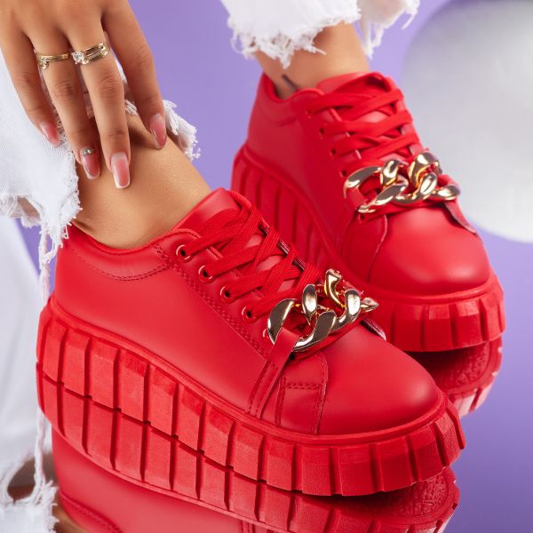 Дамски спортни обувки Sophia червен #7284M