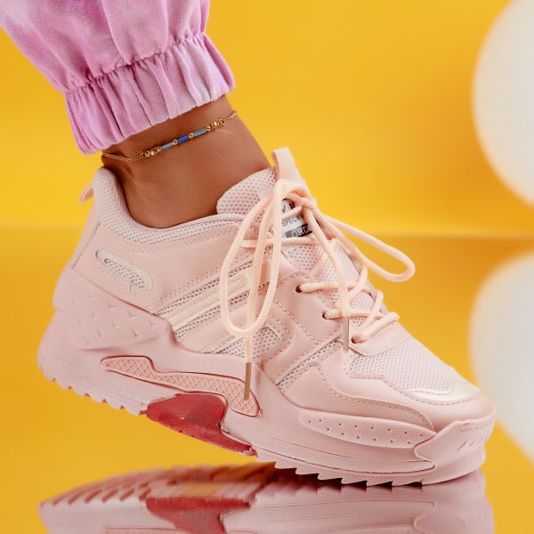 Дамски спортни обувки Cleo Розово #7002M