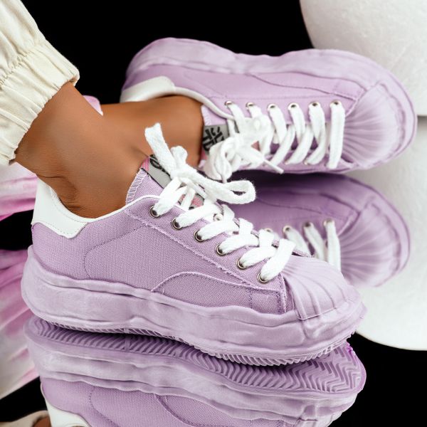 Дамски спортни обувки Crazy лилаво #7834M