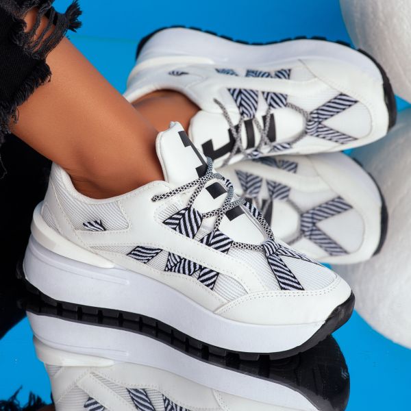 Дамски спортни обувки Alessia бяло #9006
