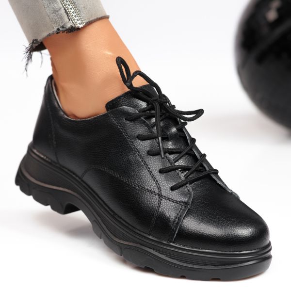 Спортни обувки от естествена кожа Daisy черен #9458
