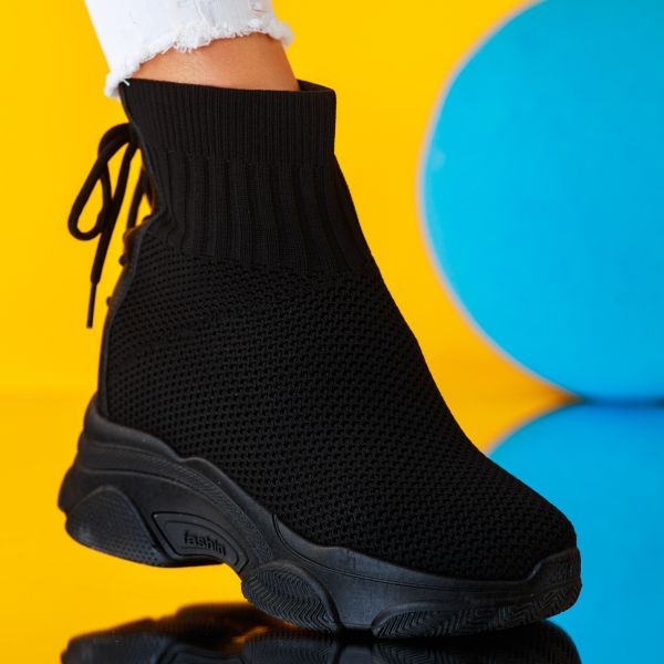 Дамски спортни обувки cu Platforma Josephine2 Черен #9515