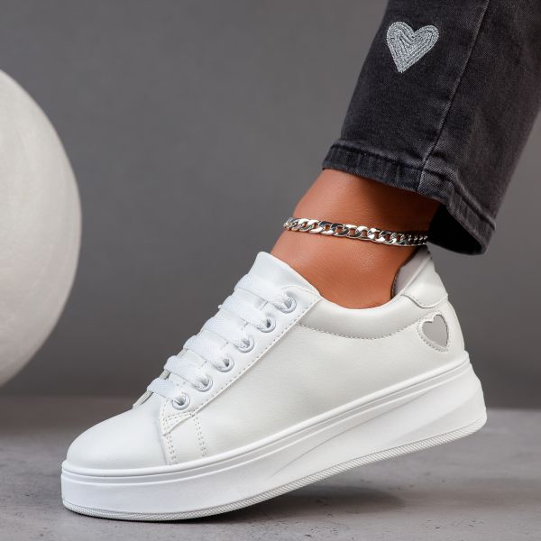 Дамски спортни обувки Afrodita Бяло/Сребро #12039