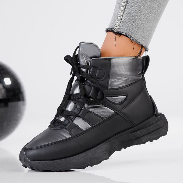 Дамски боти Rory негри/Сив #13011