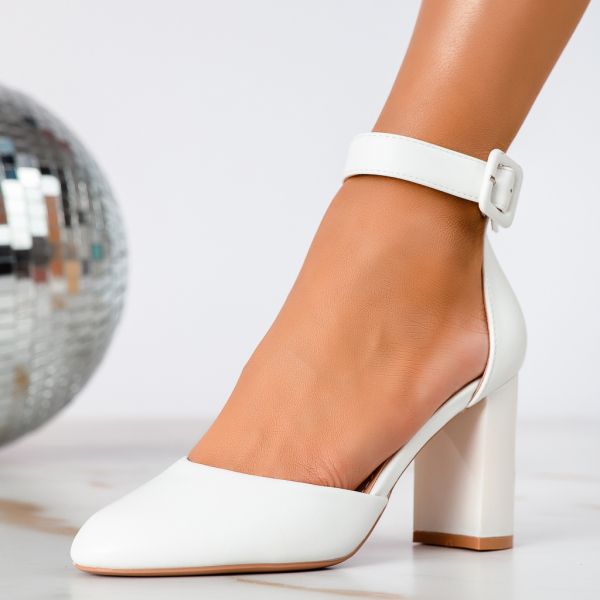 Дамски обувки с ток Alice бялоi #13322
