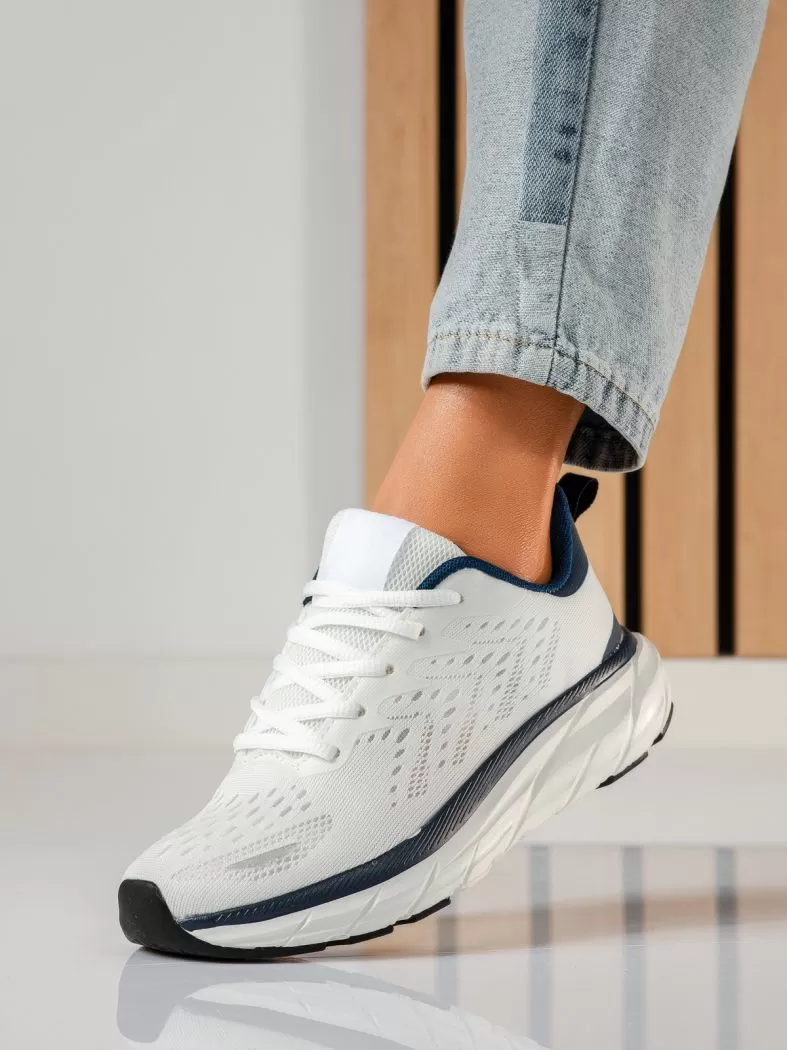 Дамски маратонки сини от текстилен материал Lilith #19324