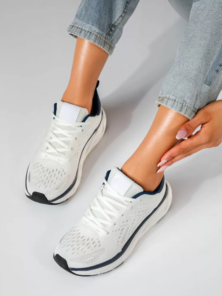 Дамски маратонки сини от текстилен материал Lilith #19324