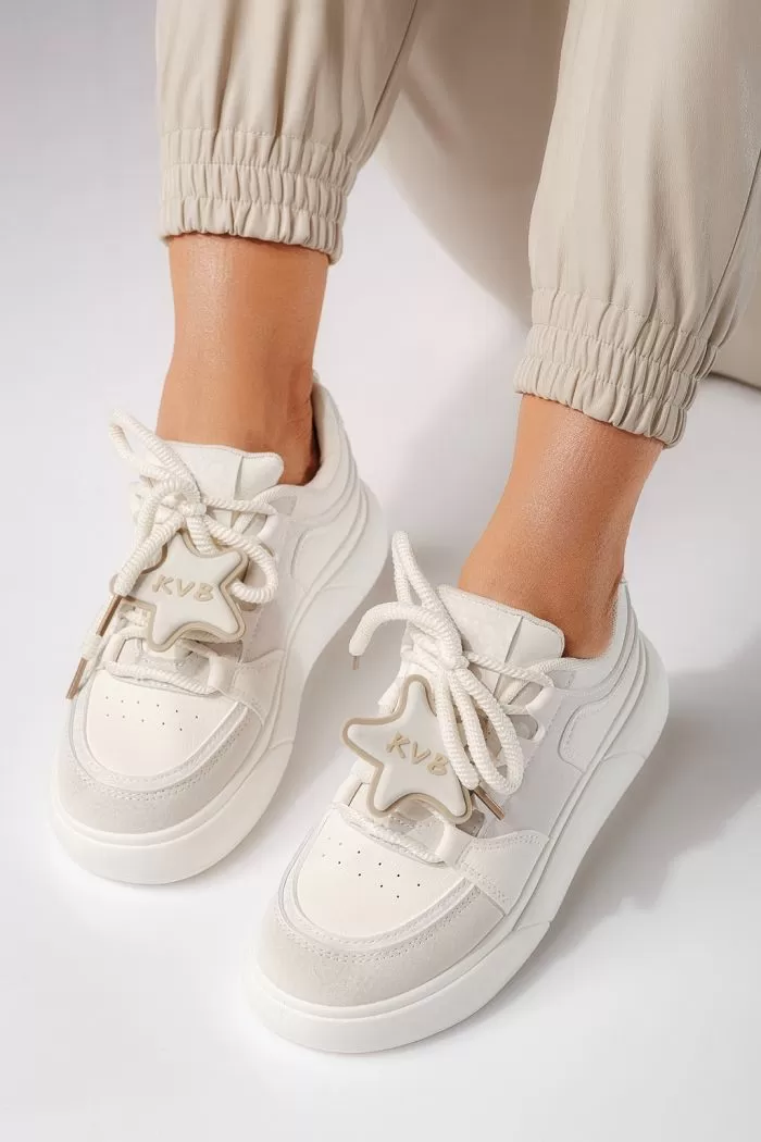 Дамски маратонки бежови от еко кожа Amelia #20679