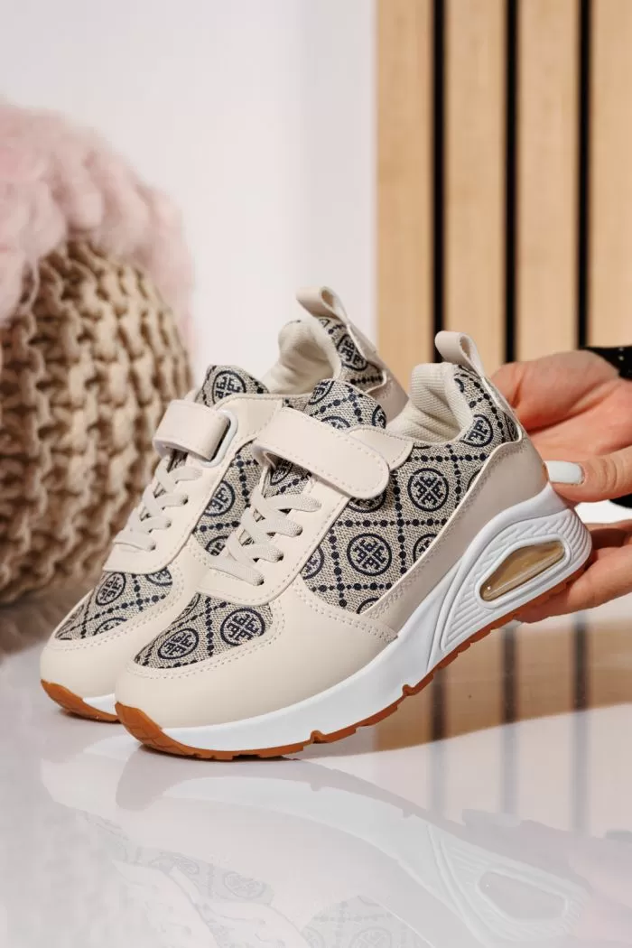 Детски маратонки бежови от еко кожа Brook #21021