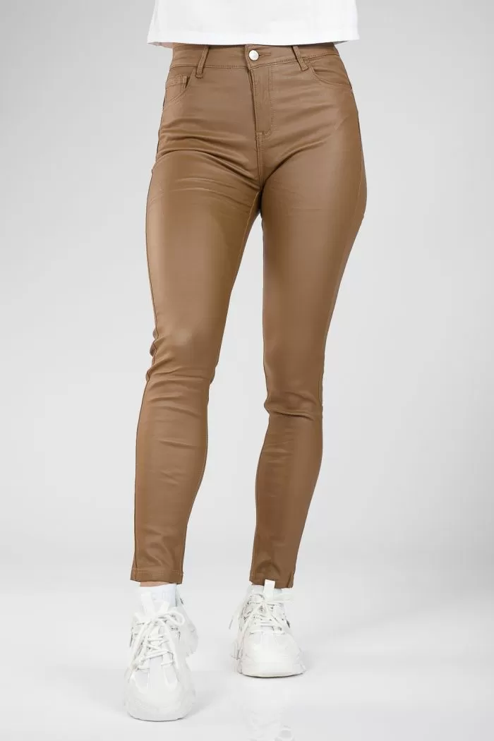 Дамски ватирани панталони Sarah кафяво #A1234