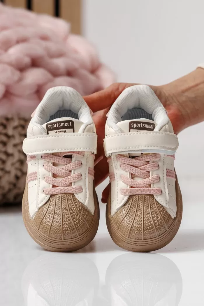 Детски маратонки розови от еко кожа Allana #24020