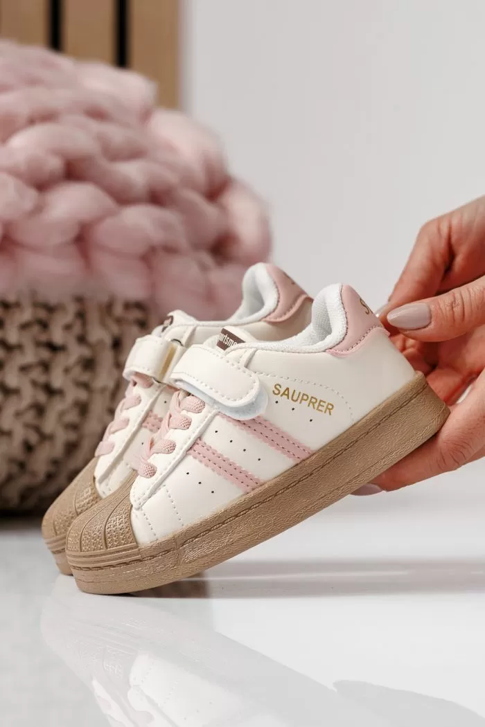 Детски маратонки розови от еко кожа Allana #24020