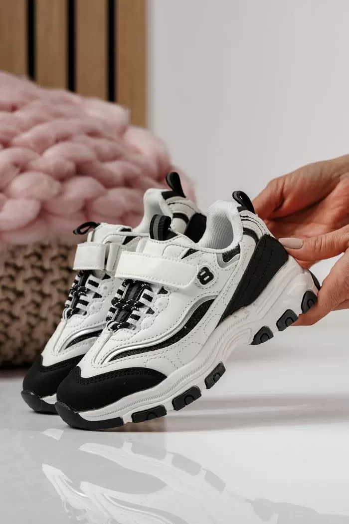 Детски маратонки черни от еко кожа Arya #24028