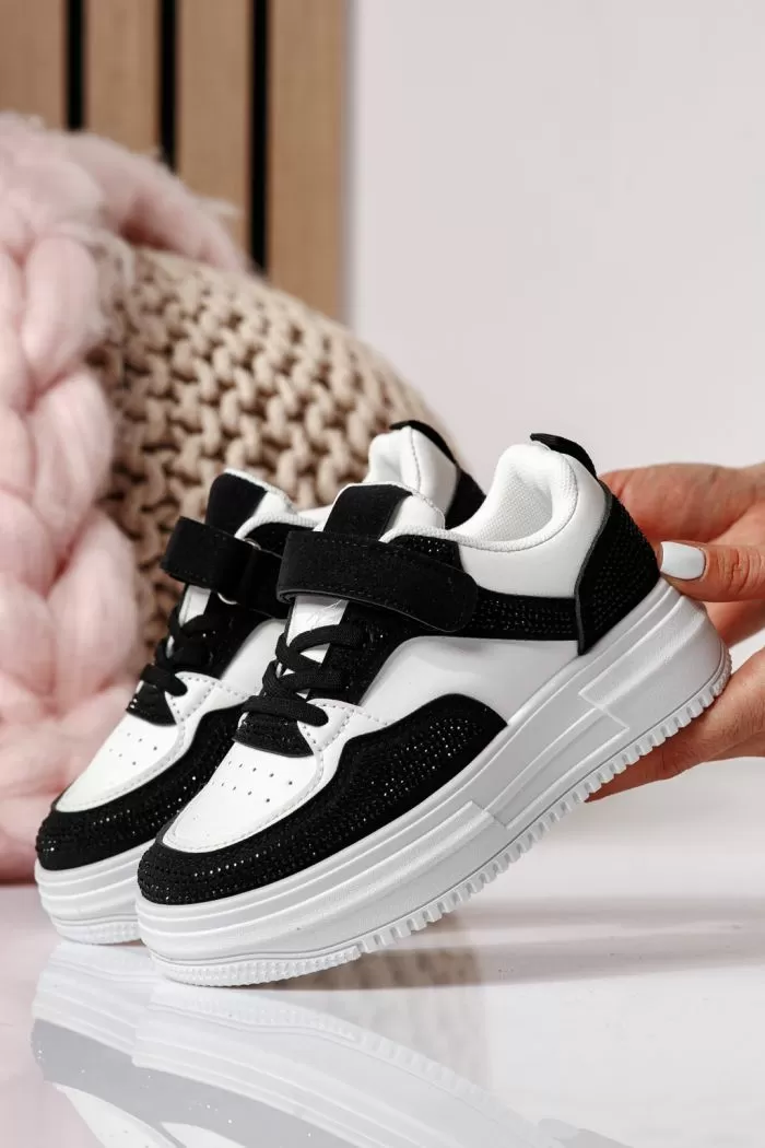 Бели детски маратонки от екокожа Aris #24396