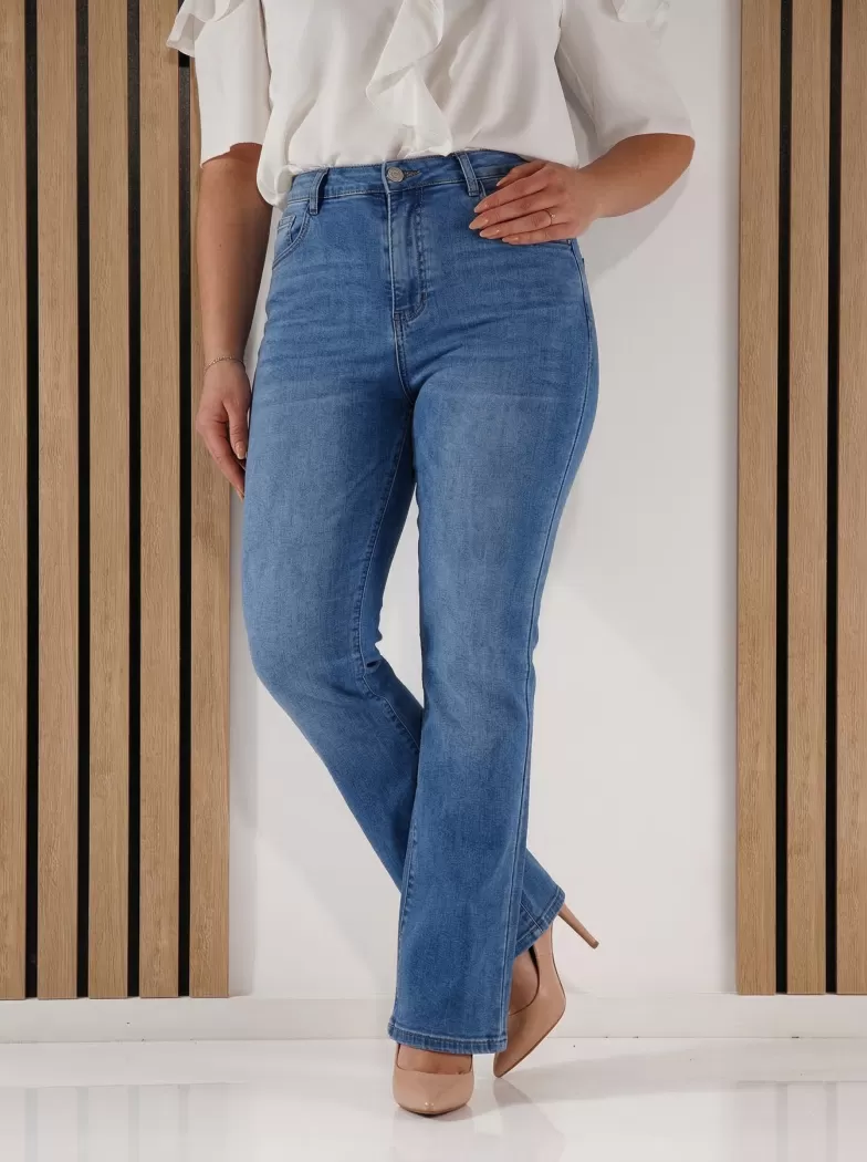 Разкроени Дамски Дънки Anisa сини #A1403