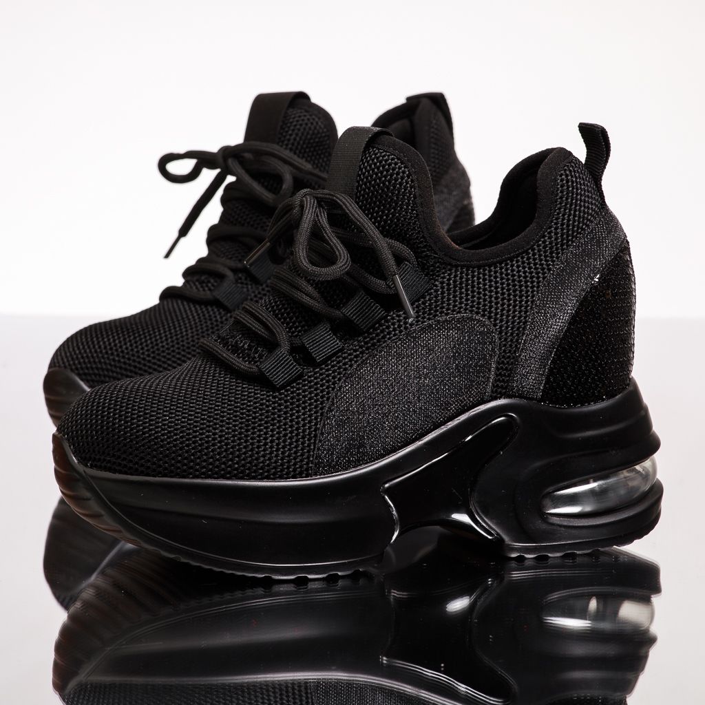 Ema Női Fekete Sportcipő Platformmal #13530